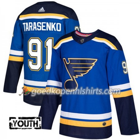 St. Louis Blues Vladimir Tarasenko 91 Adidas 2017-2018 Blauw Authentic Shirt - Kinderen